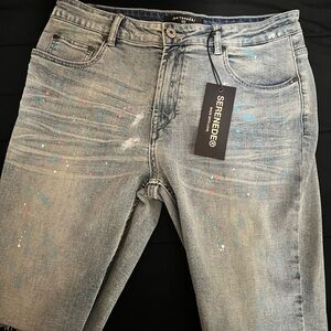 Serenede Men's Stylish Gray Skinny Jeans